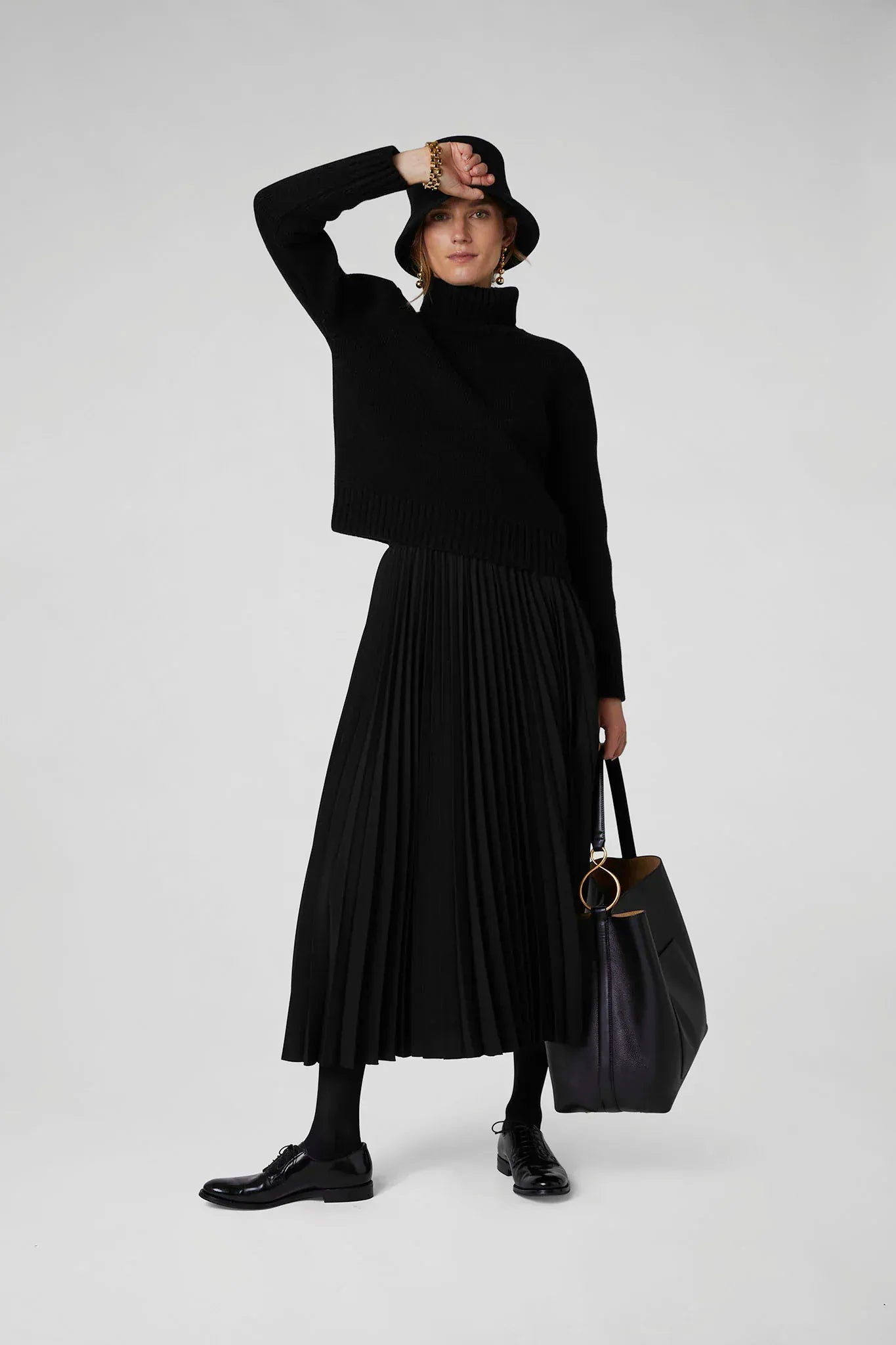 Gemma Chunky Roll Neck in Black