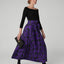 Isabella Silk Twill Printed Maxi Skirt in Purple