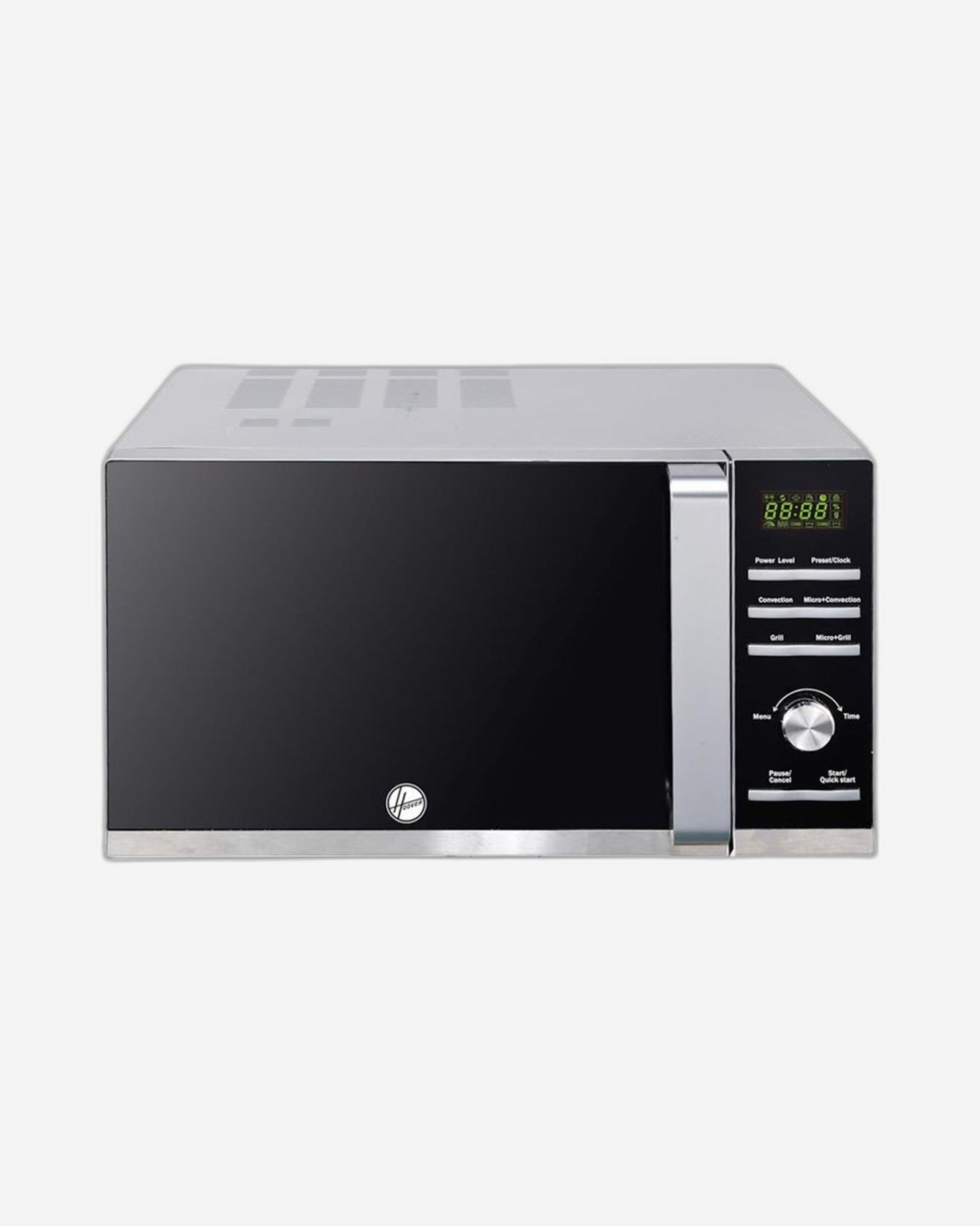 ميكروويف هوفر الرقمي سعة 30 لترًا مع شواية - HMW-M30CG-S، قوة 900 واط، خاصية إذابة الجليد، خاصية الحمل الحراري مع وظيفة الشواية، زر تحكم رقمي، أسود