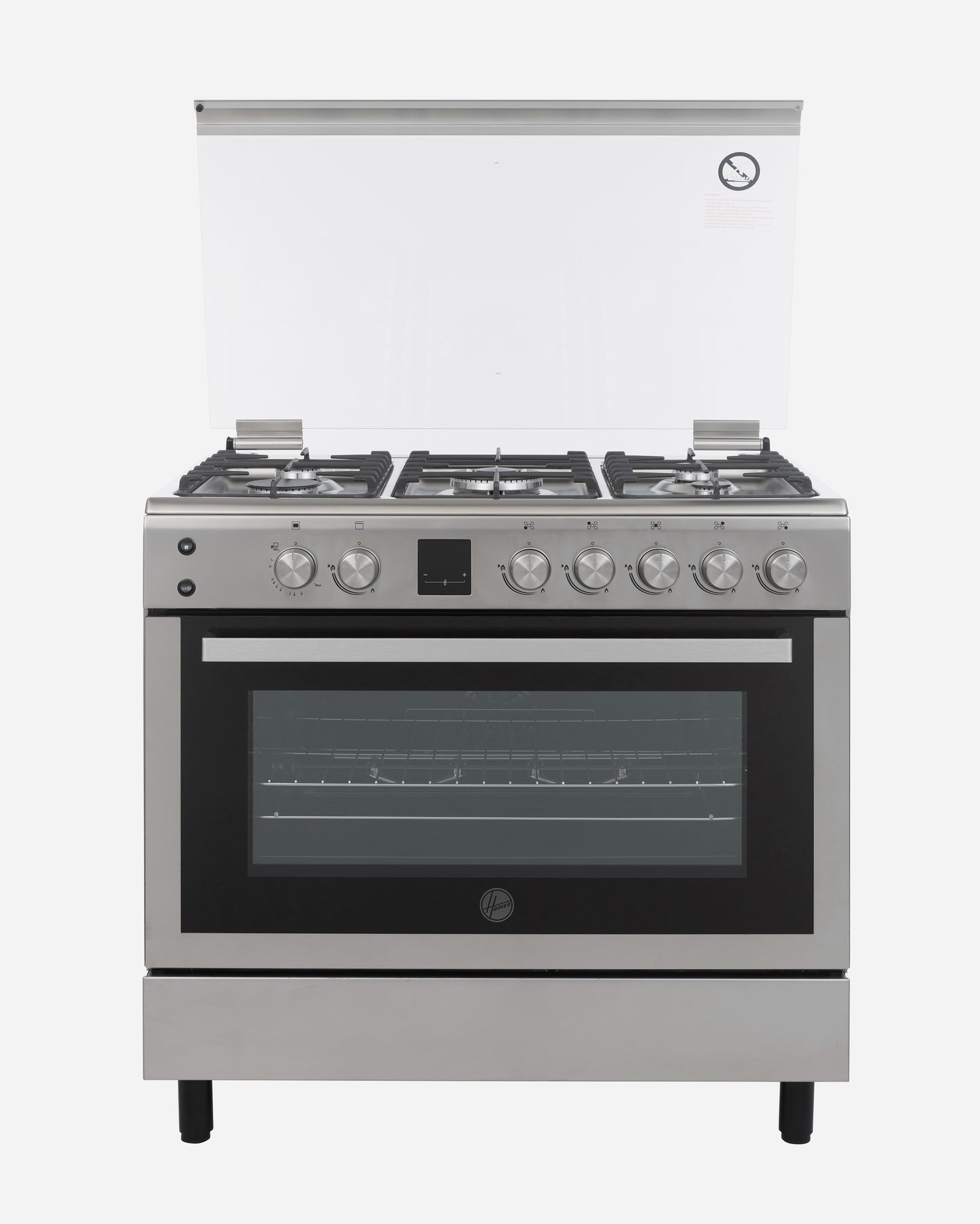 طباخ غاز مستقل بالكامل من هوفر، 5 شعلات وشواية – HGC-V95G-S (معتمد من ESMA)