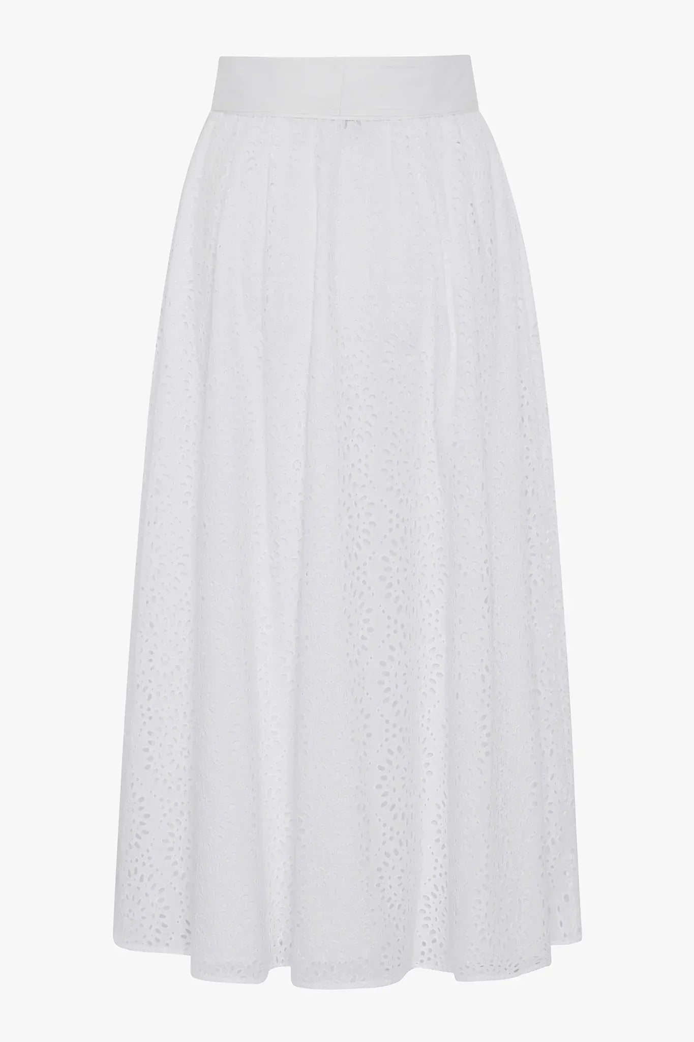 Felicia Broderie Maxi Skirt in White
