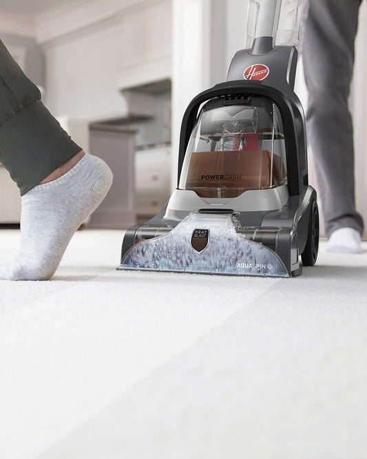 منظف السجاد هوفر باور داش كومباكت، خفيف الوزن، لتنظيف عميق للسجاد والمفروشات، مع فرشاة أكواسبن، يزيل البقع، شفط قوي - CDCW-PDME - مع ضمان