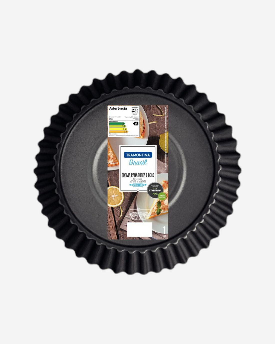 صينية خبز ترامونتينا برازيل المصنوعة من الألومنيوم، مطلية من الداخل والخارج بطبقة ستارفلون ماكس غير لاصقة، لون جرافيت، 26 سم، 1.8 لتر