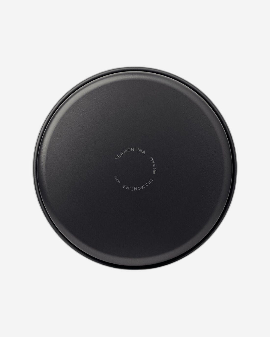 صينية خبز دائرية من الألومنيوم من ترامونتينا برازيل، مطلية من الداخل والخارج بطبقة ستارفلون ماكس غير لاصقة، لون جرافيت، 26 سم، 2.4 لتر