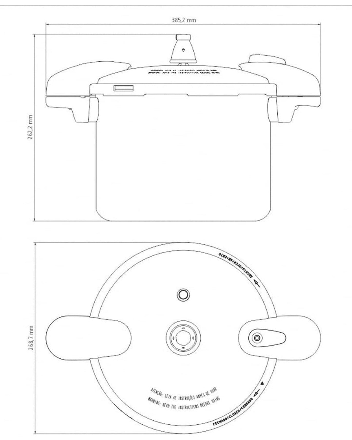 قدر ضغط ترامونتينا فالنسيا 8 لتر