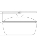 طاجن ترامونتينا برازيل ليون 24 سم 3.7 لتر من الألومنيوم الأسود المطروق مع طلاء داخلي عالي الأداء غير لاصق خالٍ من مادة PFOA من ستارفلون