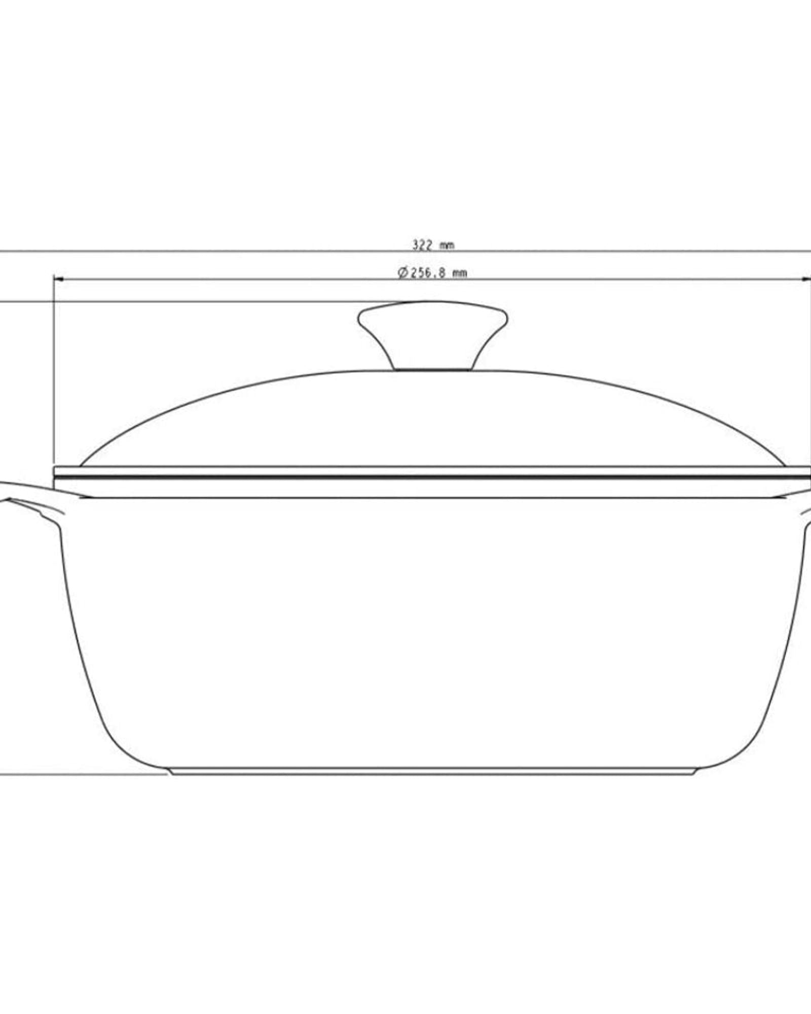 طاجن ترامونتينا برازيل ليون 24 سم 3.7 لتر من الألومنيوم الأسود المطروق مع طلاء داخلي عالي الأداء غير لاصق خالٍ من مادة PFOA من ستارفلون