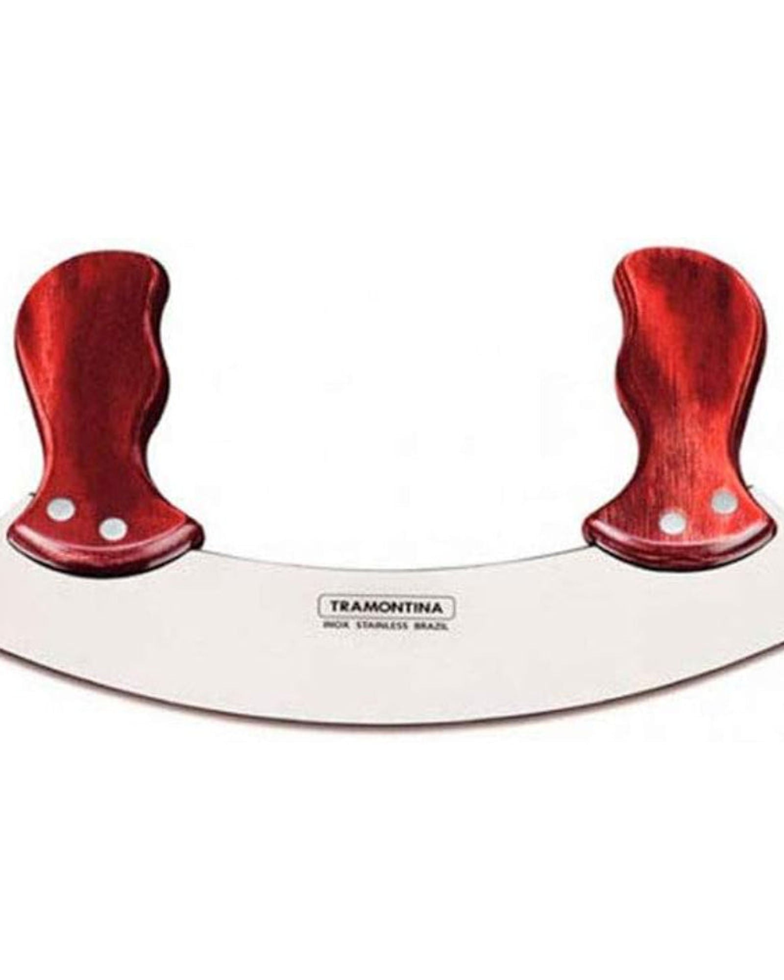 سكين تقطيع وتقطيع ميزالونا بوليوود من ترامونتينا برازيل مع شفرة من الفولاذ المقاوم للصدأ ومقبض أحمر معالج وآمن للاستخدام في غسالة الأطباق