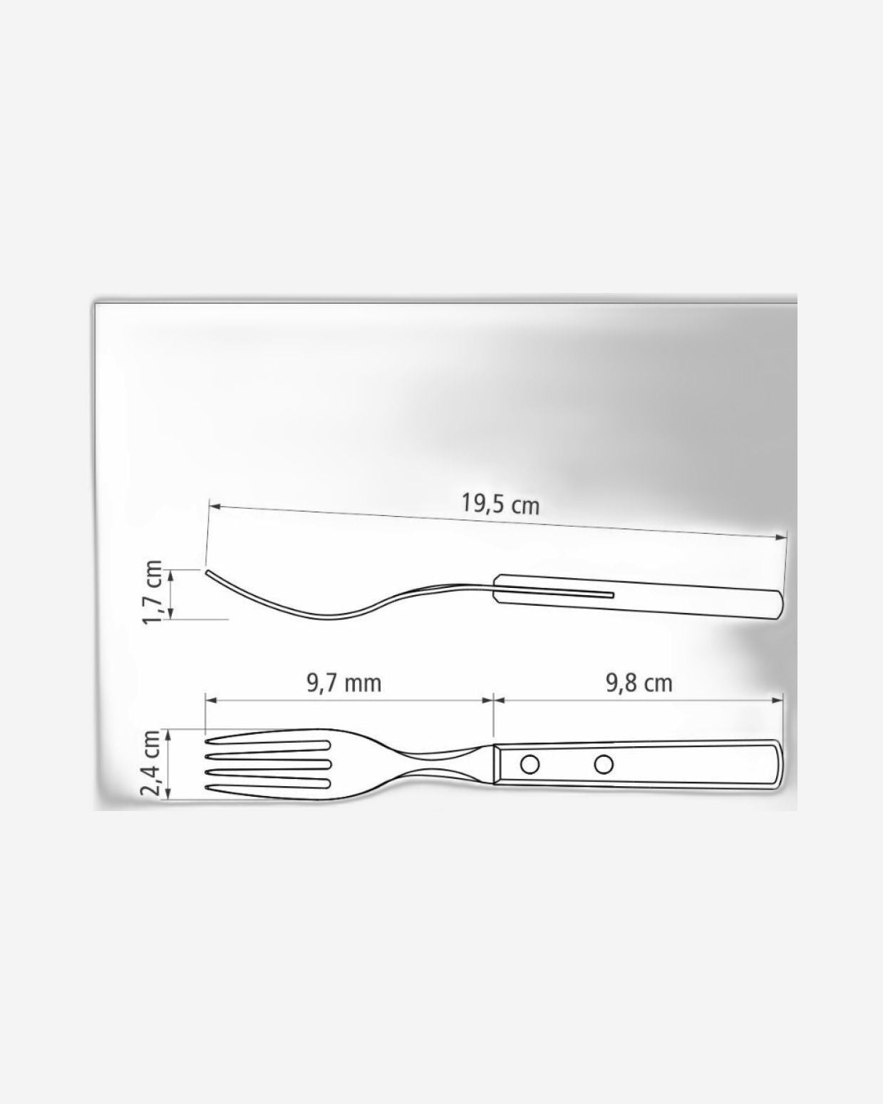 طقم شوك شرائح اللحم من ترامونتينا مكون من 6 قطع بشفرات من الفولاذ المقاوم للصدأ ومقابض من خشب البولي وود المعالج باللون البني
