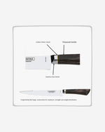 سكين ترامونتينا برازيل سينشري وود متعدد الاستخدامات بشفرة من الفولاذ المقاوم للصدأ ومقبض من الخشب المعالج باللون البني، مقاس 8 بوصات