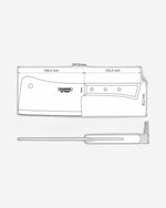 ساطور ترامونتينا برازيل تراديسيونال بطول 6 بوصات مع شفرة من الفولاذ المقاوم للصدأ ومقبض من الخشب الطبيعي