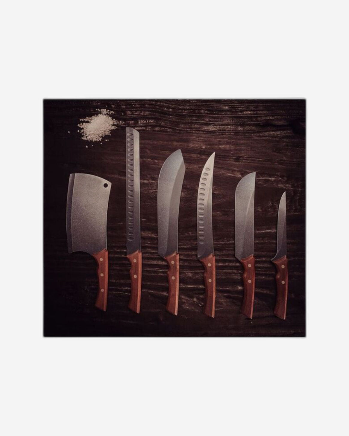 سكين تقطيع تشوراسكو برازيلية من ترامونتينا، أسود، 12 بوصة، بشفرة من الفولاذ المقاوم للصدأ ومقبض خشبي