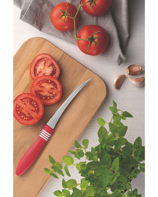 طقم سكاكين طماطم من قطعتين من ترامونتينا - أحمر W