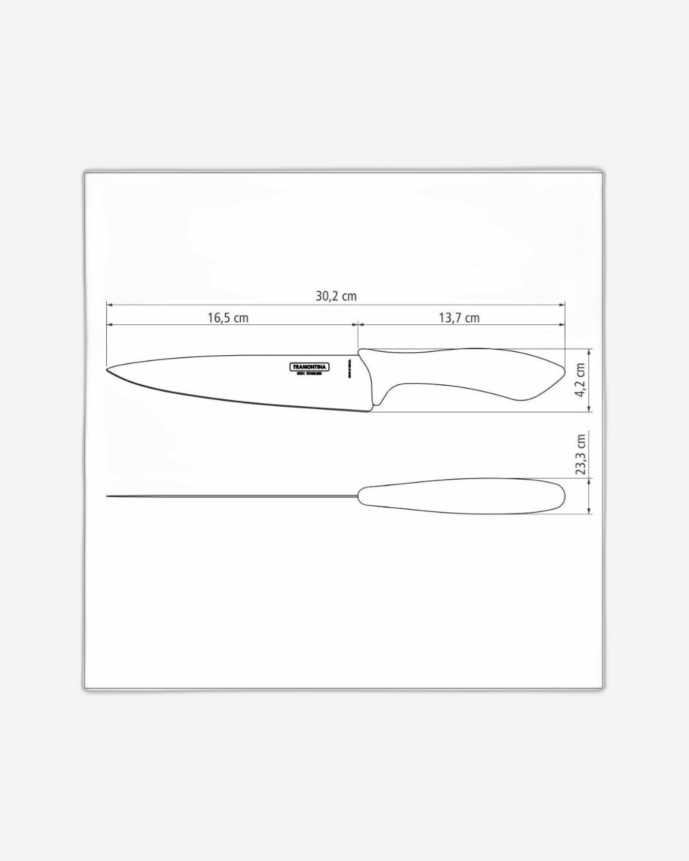 سكين ترامونتينا أفيلاتا متعددة الاستخدامات 7 بوصة بشفرة من الفولاذ المقاوم للصدأ ومقبض من البولي بروبيلين الأسود