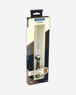 سكين ترامونتينا برازيل سينشري 5 بوصات لشرائح اللحم والفواكه بشفرة من الفولاذ المقاوم للصدأ ومقبض من البولي كربونات الأسود