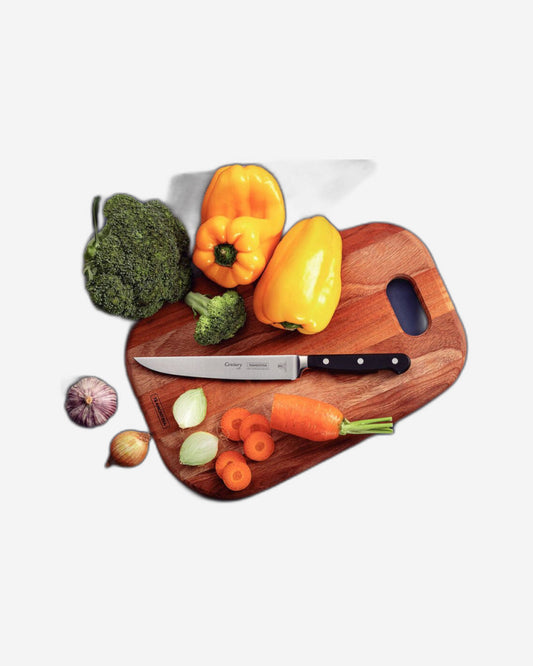 سكين مطبخ ترامونتينا سينشري مقاس 6 بوصات بشفرة من الفولاذ المقاوم للصدأ ومقبض من البولي كربونات الأسود