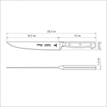 سكين مطبخ ترامونتينا برازيل سينشري مقاس 7 بوصات بشفرة من الفولاذ المقاوم للصدأ ومقبض من البولي كربونات الأسود