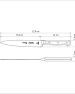 سكين نحت ترامونتينا برازيل سينشري، مقاس 6 بوصات، بشفرة من الفولاذ المقاوم للصدأ ومقبض من البولي كربونات الأسود