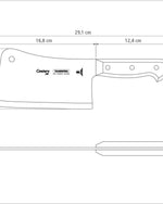 سكين ترامونتينا برازيل سينشري مقاس 6 بوصات بشفرة من الفولاذ المقاوم للصدأ ومقبض من البولي كربونات الأسود