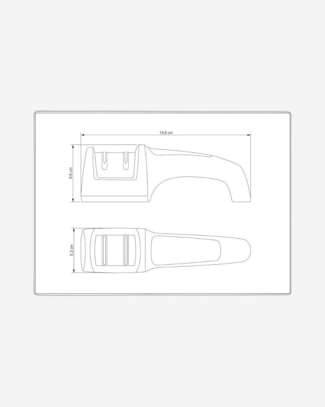 مبراة سكاكين ترامونتينا بروفيو الماسية ذات الوجهين مع دعامة من مادة ABS والفولاذ المقاوم للصدأ