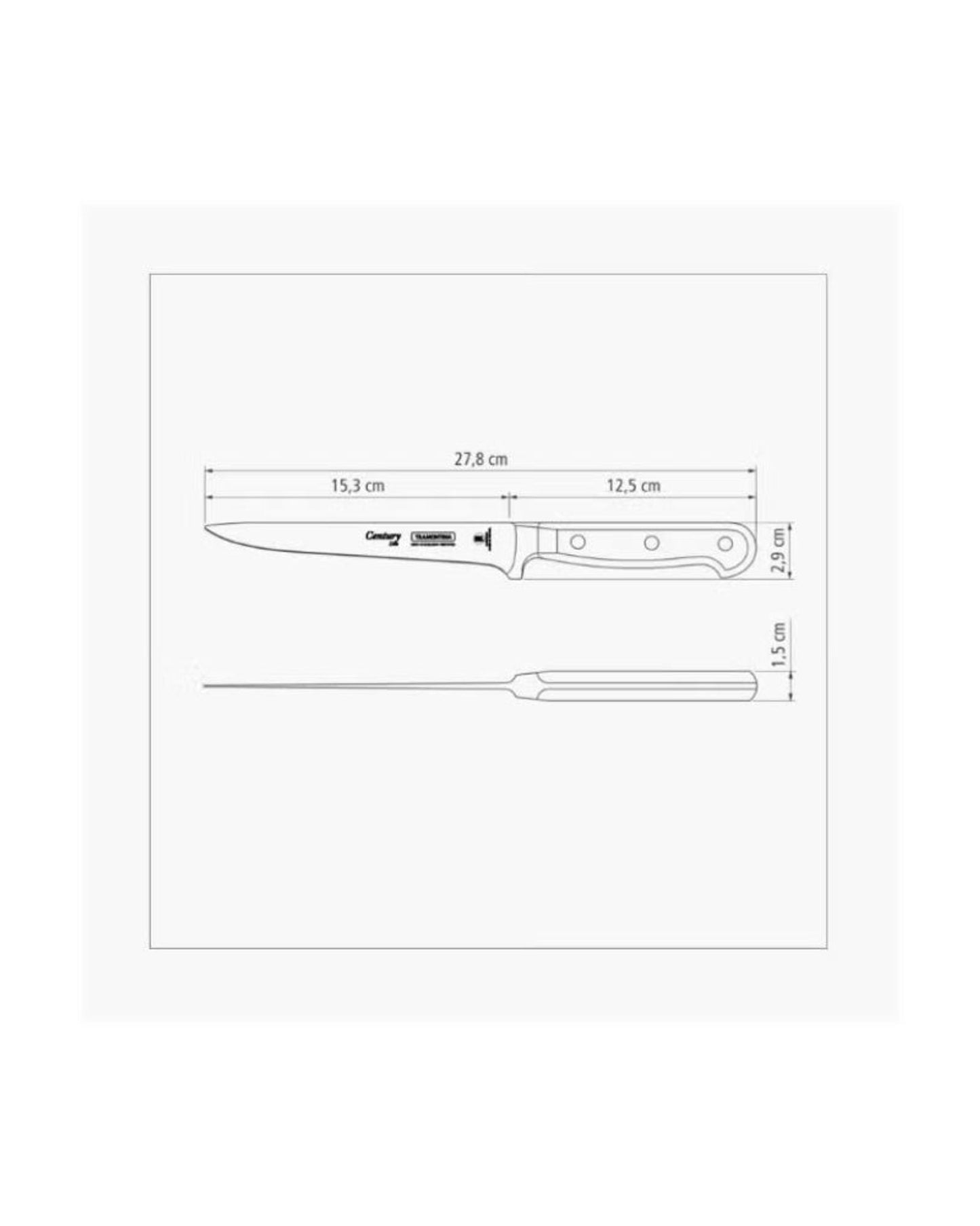 سكين الطاهي ترامونتينا برازيل سبلايم من الفولاذ المقاوم للصدأ، مقاس 6 بوصات