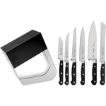 طقم سكاكين وكتلة ترامونتينا برازيل سينشري، 7 قطع، بشفرة من الفولاذ المقاوم للصدأ ومقبض من البولي كربونات الأسود