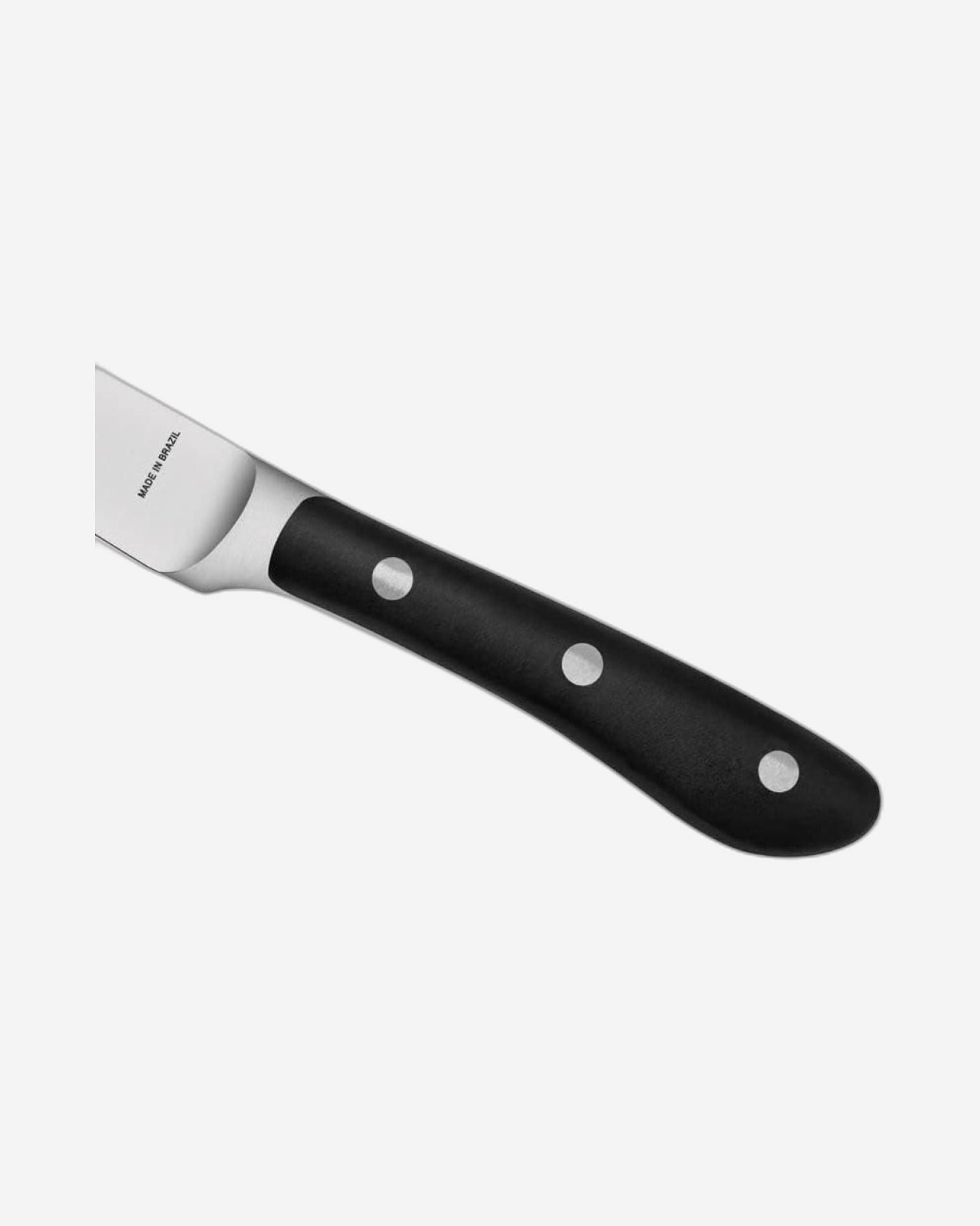 سكين خضراوات وفواكه بروشيف من ترامونتينا برازيل، مقاس 3 بوصات، بشفرة من الفولاذ المقاوم للصدأ ومقبض من البولي كربونات والألياف الزجاجية باللون الأسود