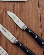 سكين خضراوات وفواكه بروشيف من ترامونتينا برازيل، مقاس 3 بوصات، بشفرة من الفولاذ المقاوم للصدأ ومقبض من البولي كربونات والألياف الزجاجية باللون الأسود