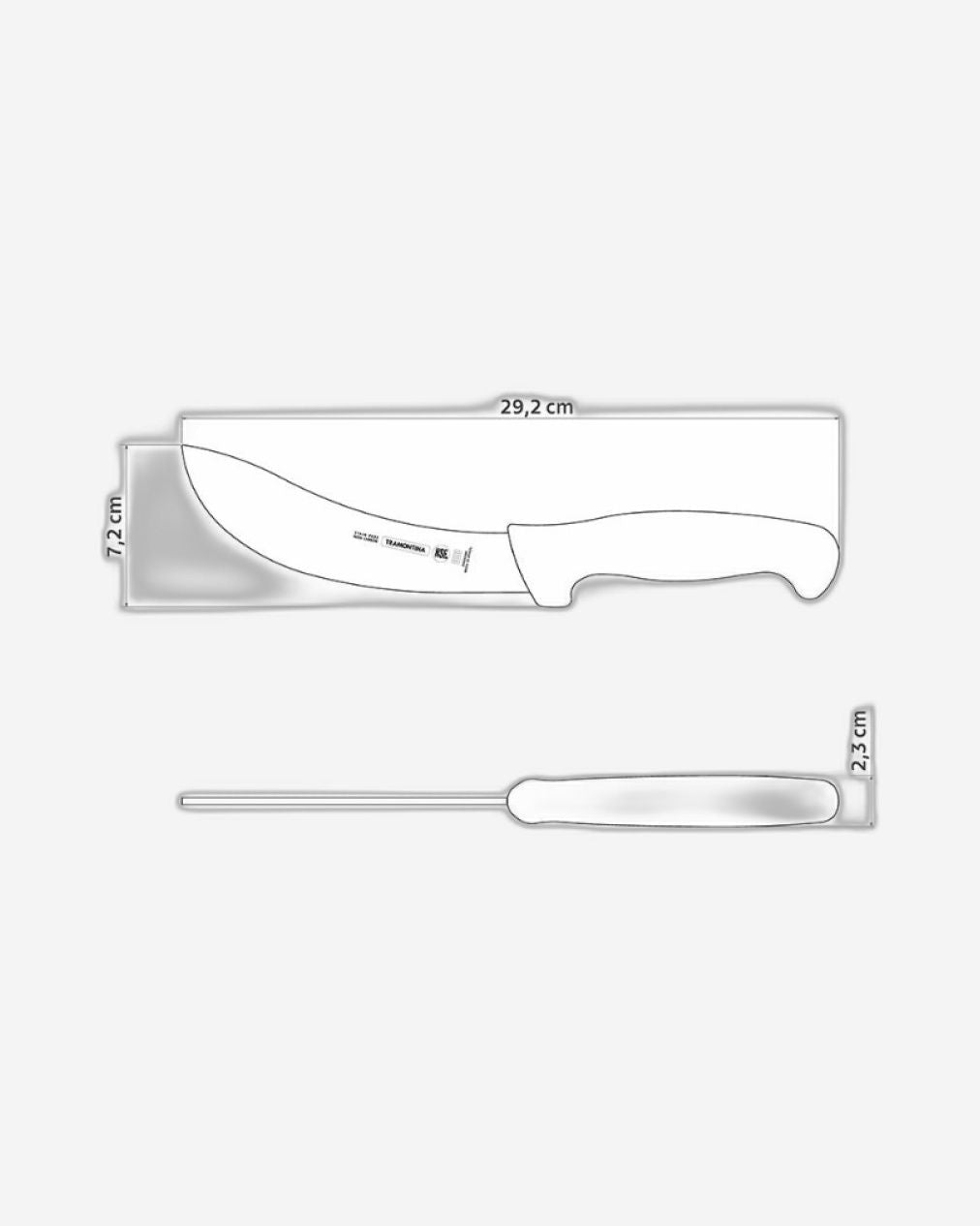 سكين ترامونتينا الاحترافية للجلد والتنظيف بشفرة من الفولاذ المقاوم للصدأ ومقبض من البولي بروبيلين الأحمر بطول 6 بوصات