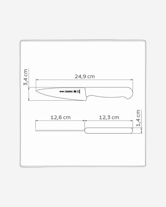 سكين ترامونتينا الاحترافية لتقطيع اللحوم بشفرة من الفولاذ المقاوم للصدأ ومقبض من البولي بروبيلين الأسود، 5 بوصات