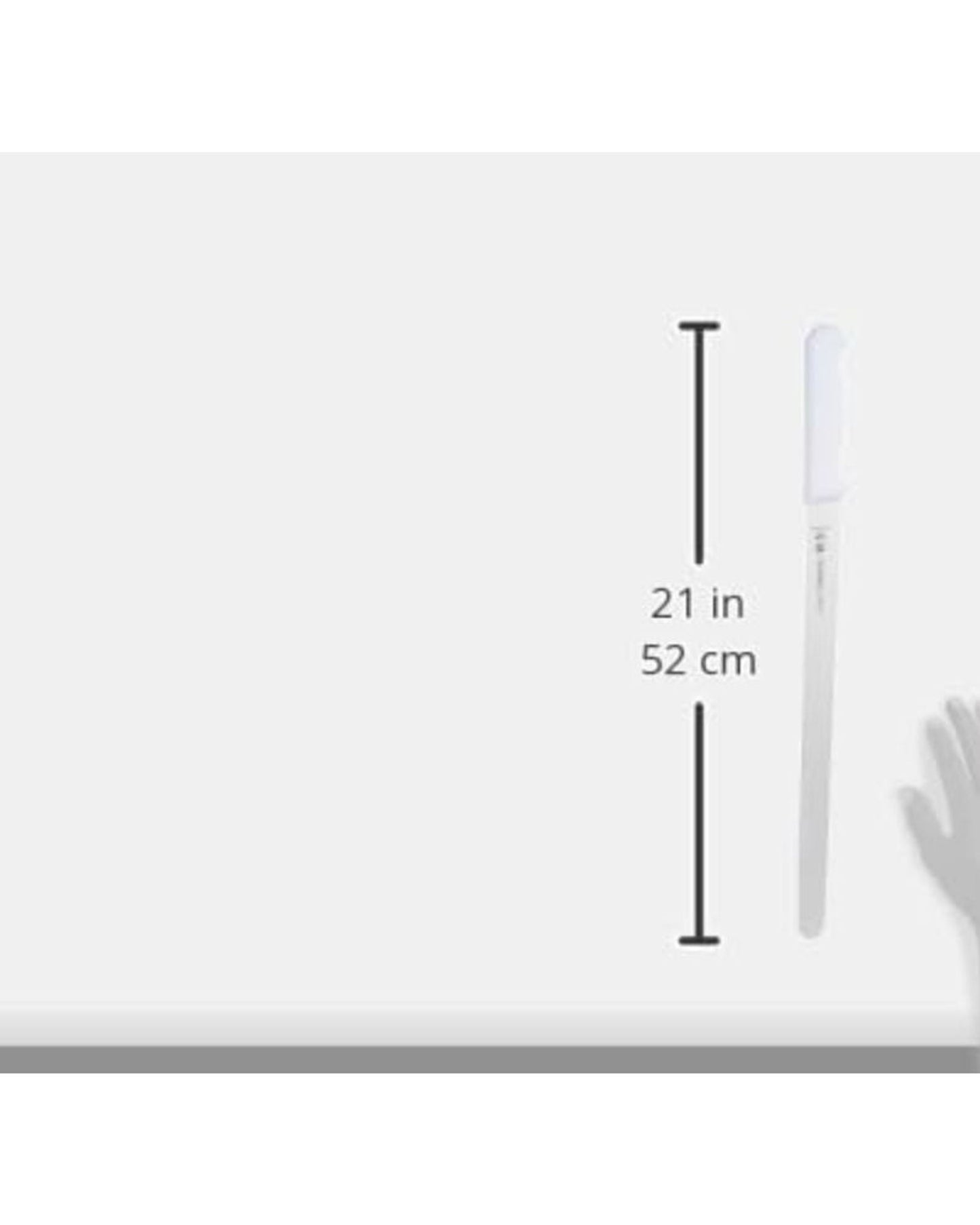 سكين لحم الخنزير الاحترافي من ترامونتينا بشفرة من الفولاذ المقاوم للصدأ ومقبض من البولي بروبيلين الأبيض مقاس 14 بوصة