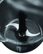 مفرمة صغيرة من راسل هوبز مع وعاء زجاجي وشفرة من الفولاذ المقاوم للصدأ