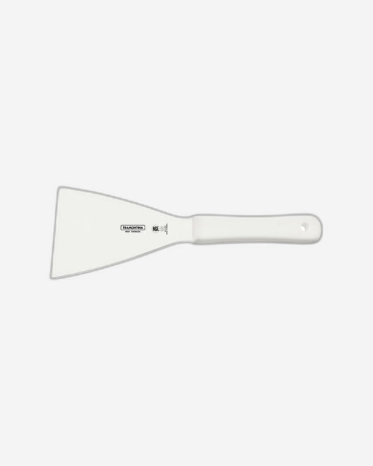 مكشطة ترامونتينا الاحترافية للطاولات بشفرة من الفولاذ المقاوم للصدأ ومقبض من البولي بروبيلين الأبيض 5 × 4 بوصة