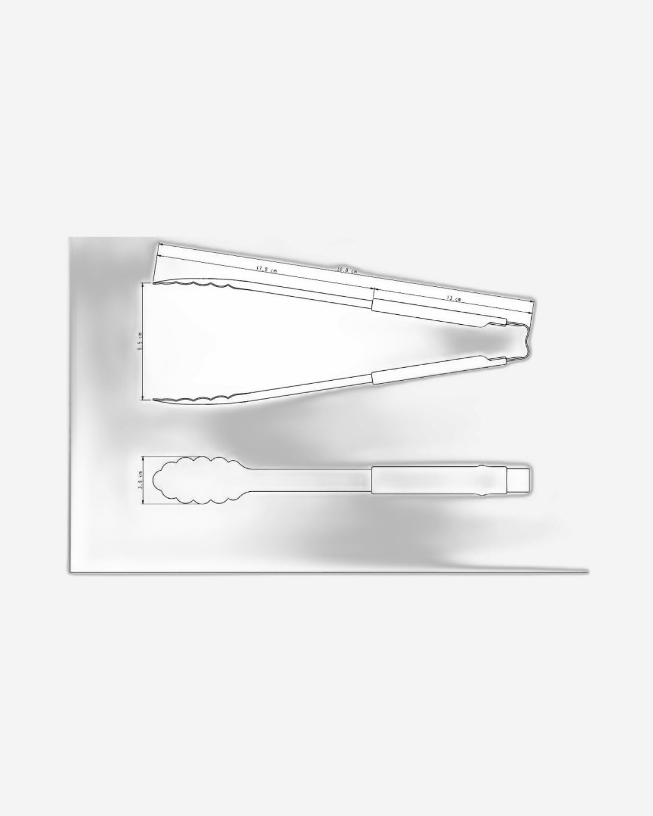 ملقط ترامونتينا متعدد الأغراض بشفرة من الفولاذ المقاوم للصدأ ومقبض مغطى بالمطاط، رمادي، 30 سم