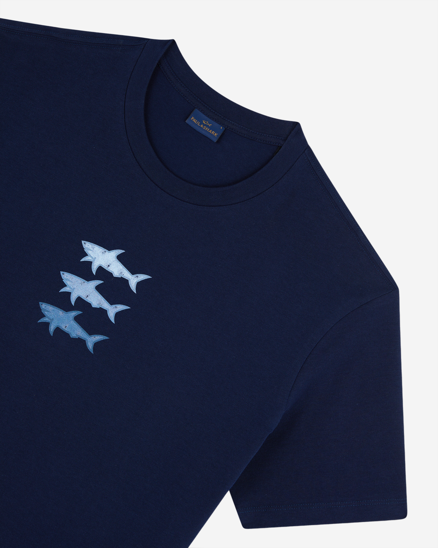 Paul & Shark Printed Shark Cotton Jersey T-Shirt