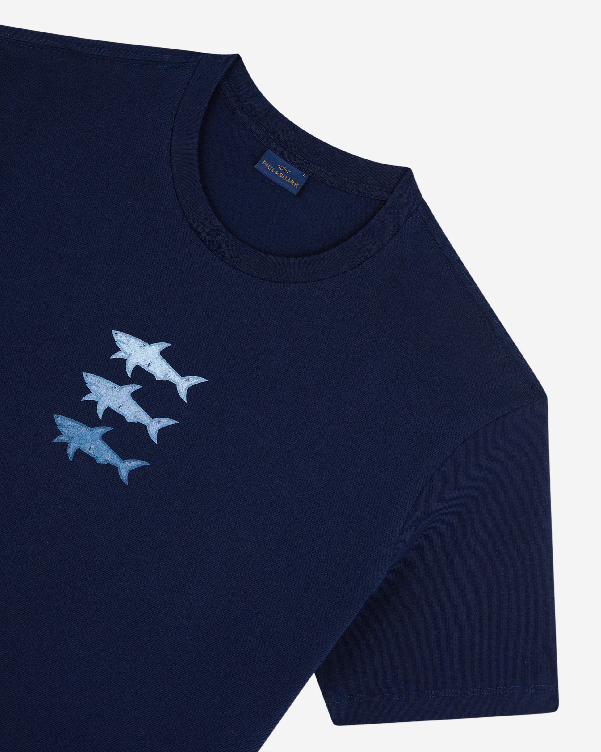 Paul & Shark Printed Shark Cotton Jersey T-Shirt