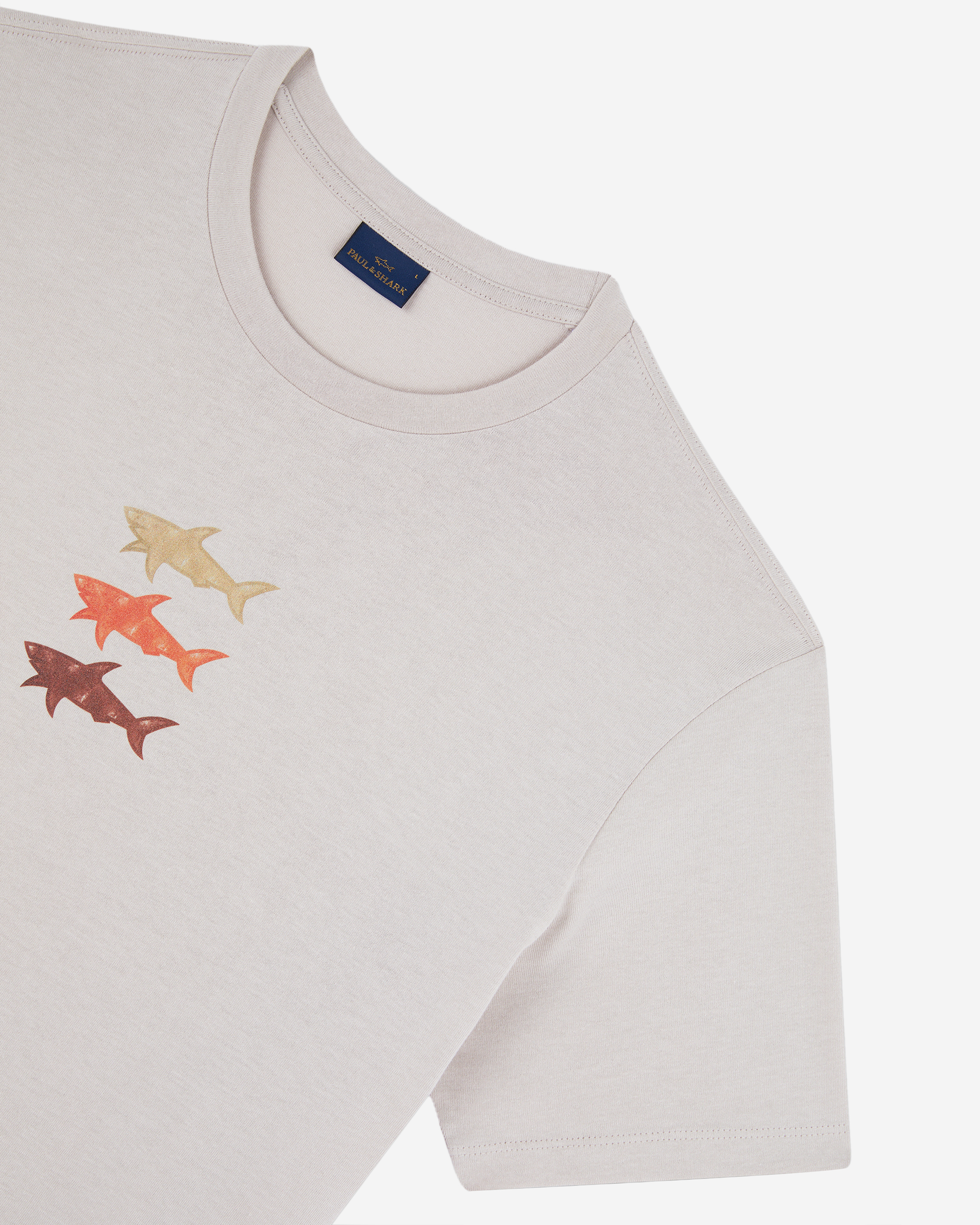 Paul & Shark Printed Shark Cotton Jersey T-Shirt