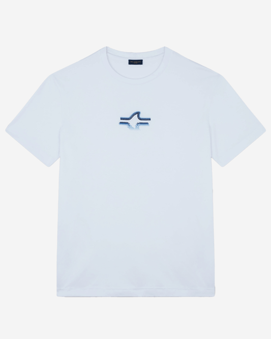 تيشيرت Paul & Shark من قطن سوپيما بتطريز زعنفة