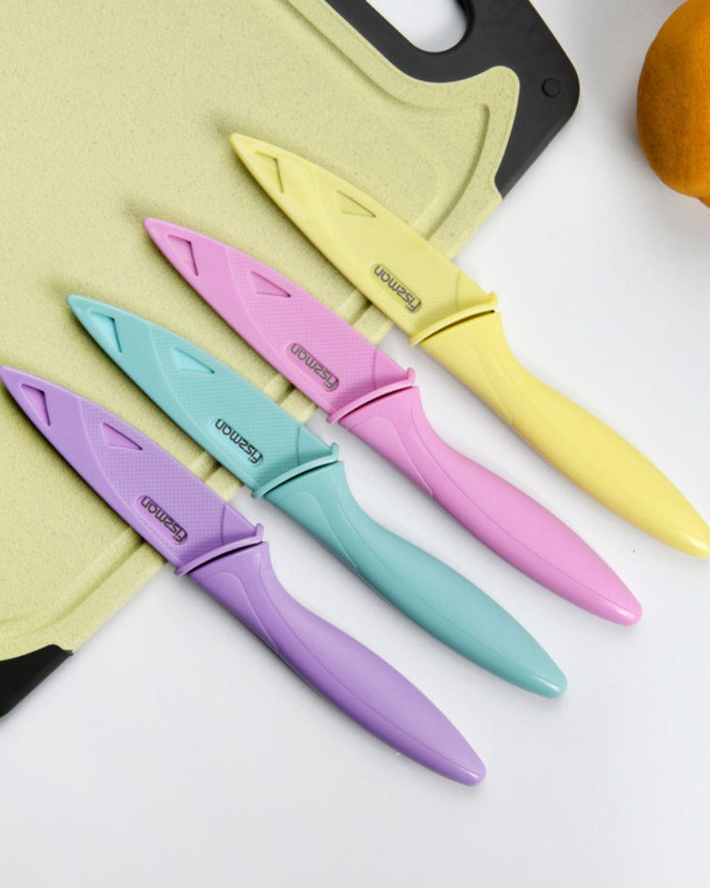 سكين فيسمان من الفولاذ المقاوم للصدأ مع غمد أرجواني 20.5 × 2.5 سم