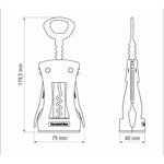 مفتاح زجاجات مجنح من ترامونتينا برازيل هارمونيزا من الفولاذ المقاوم للصدأ بهيكل ABS أسود وفتاحة زجاجات من زاماك