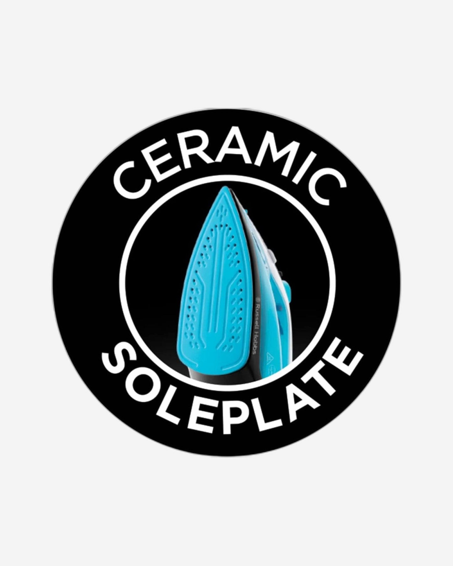 مكواة بخار راسل هوبز (25580) ماي آيرون - 1800 واط، قاعدة سيراميك، خزان 260 مل، سلك بطول 2 متر، تنظيف ذاتي، أزرق/أبيض - ضمان لمدة عام