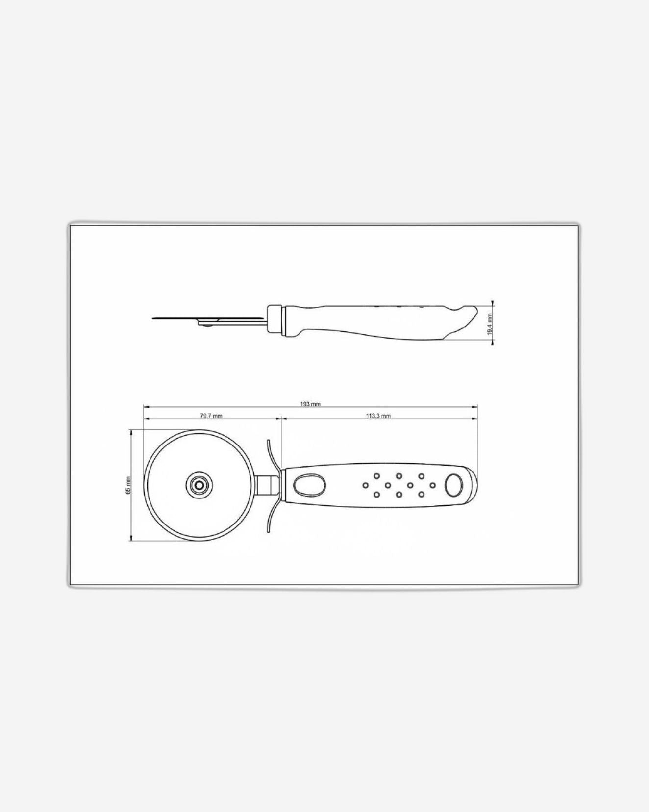 قطاعة بيتزا من الفولاذ المقاوم للصدأ من ترامونتينا يوتيليتا بمقبض من البولي بروبيلين الأسود