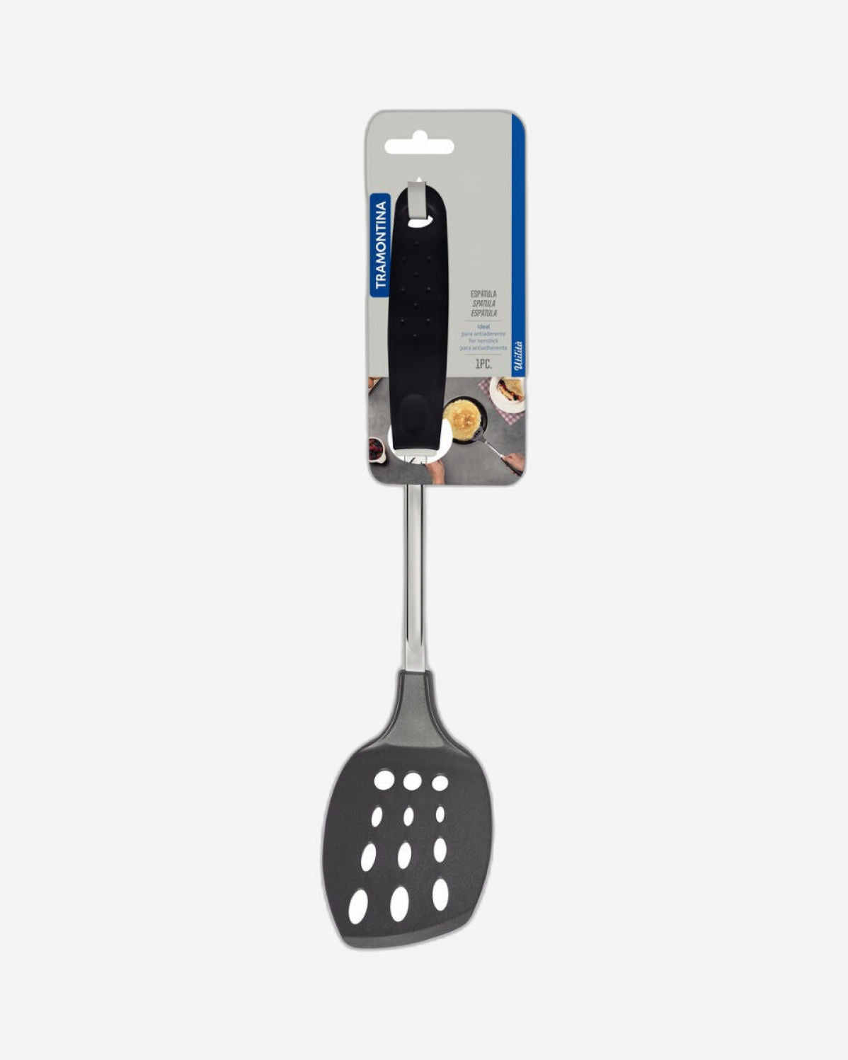 ملعقة ترامونتينا يوتيليتا المصنوعة من النايلون بمقبض من البولي بروبيلين الأسود