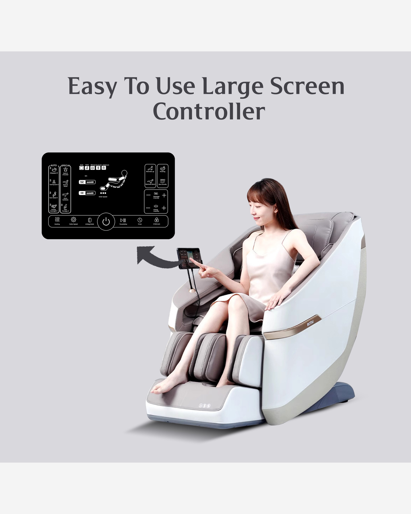 Rotai Jimny Massage Chair Grey