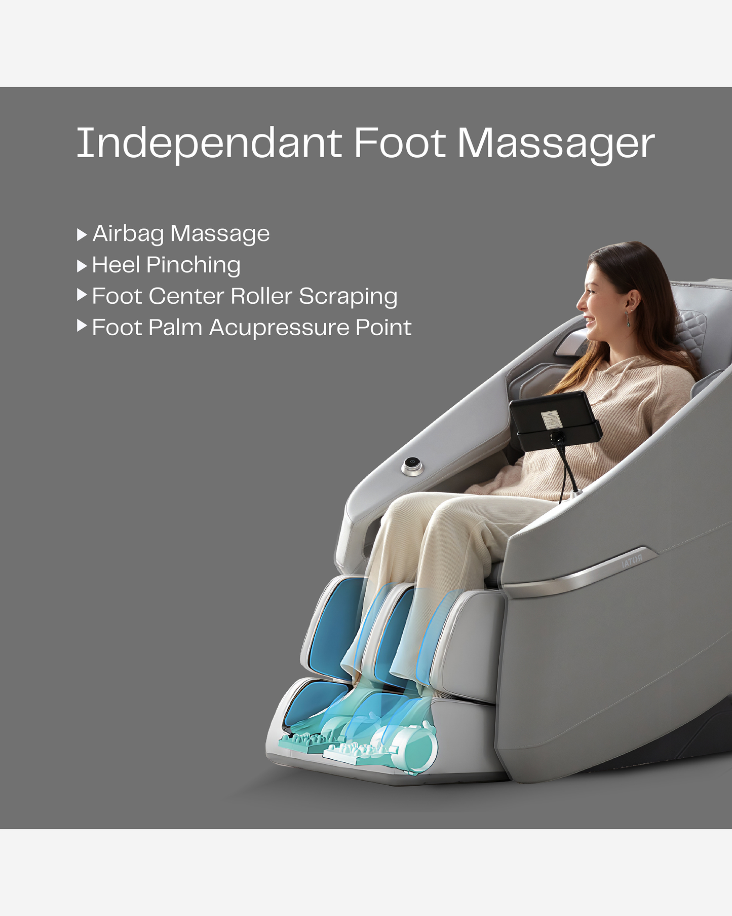 Rotai Ekanite Massage Chair Grey