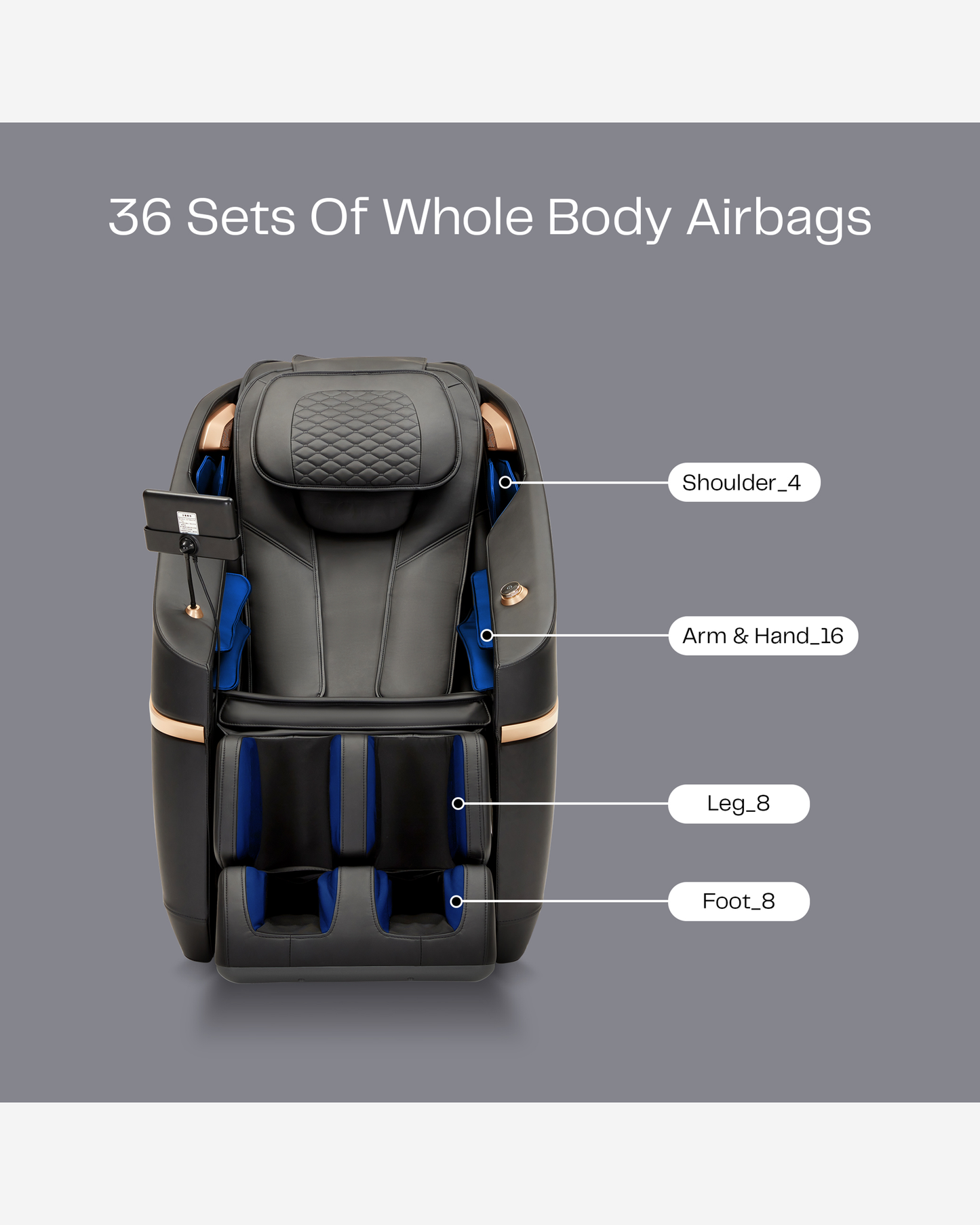 Rotai Ekanite Massage Chair Black