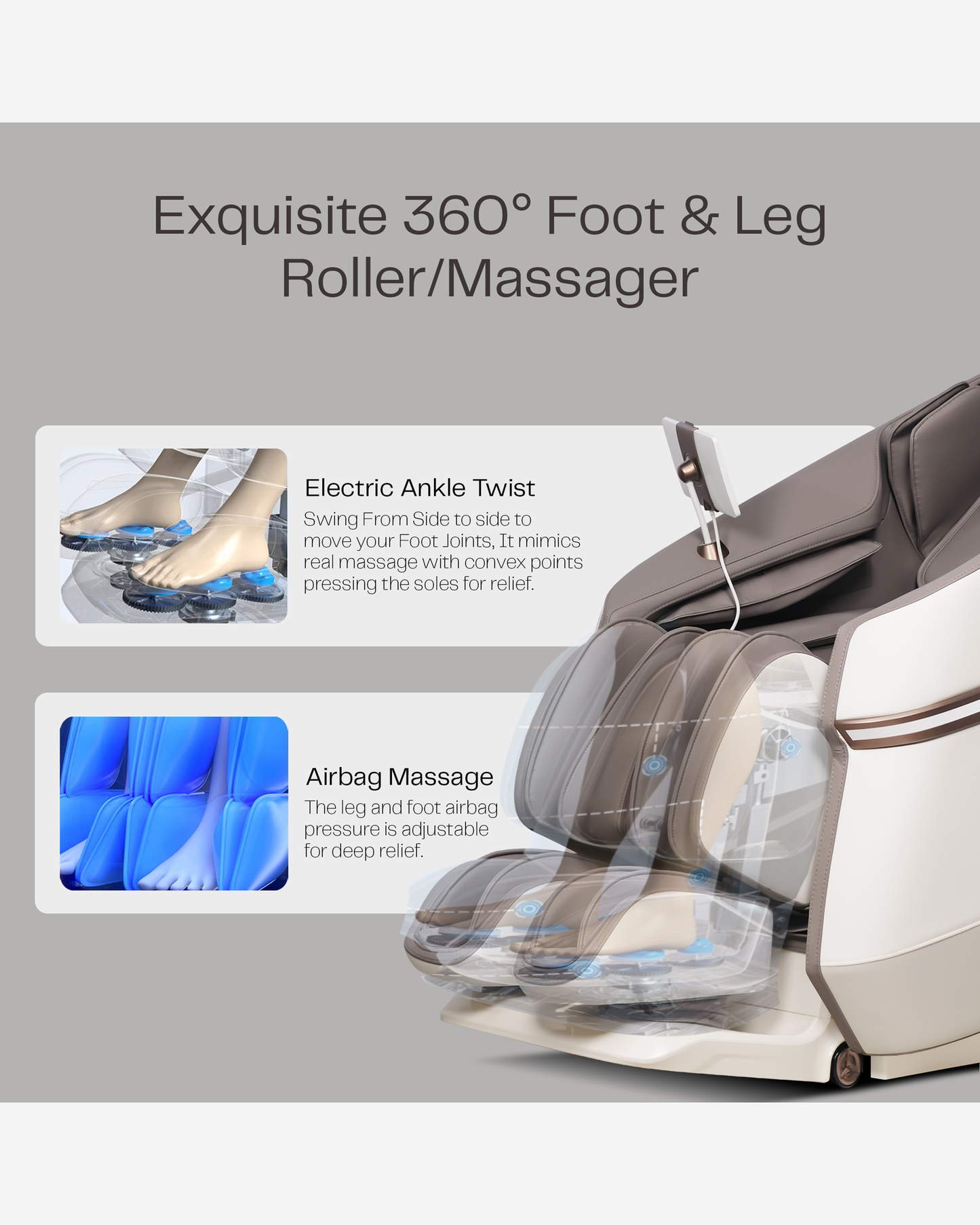 Rotai Jazz Recovery Massage Chair White