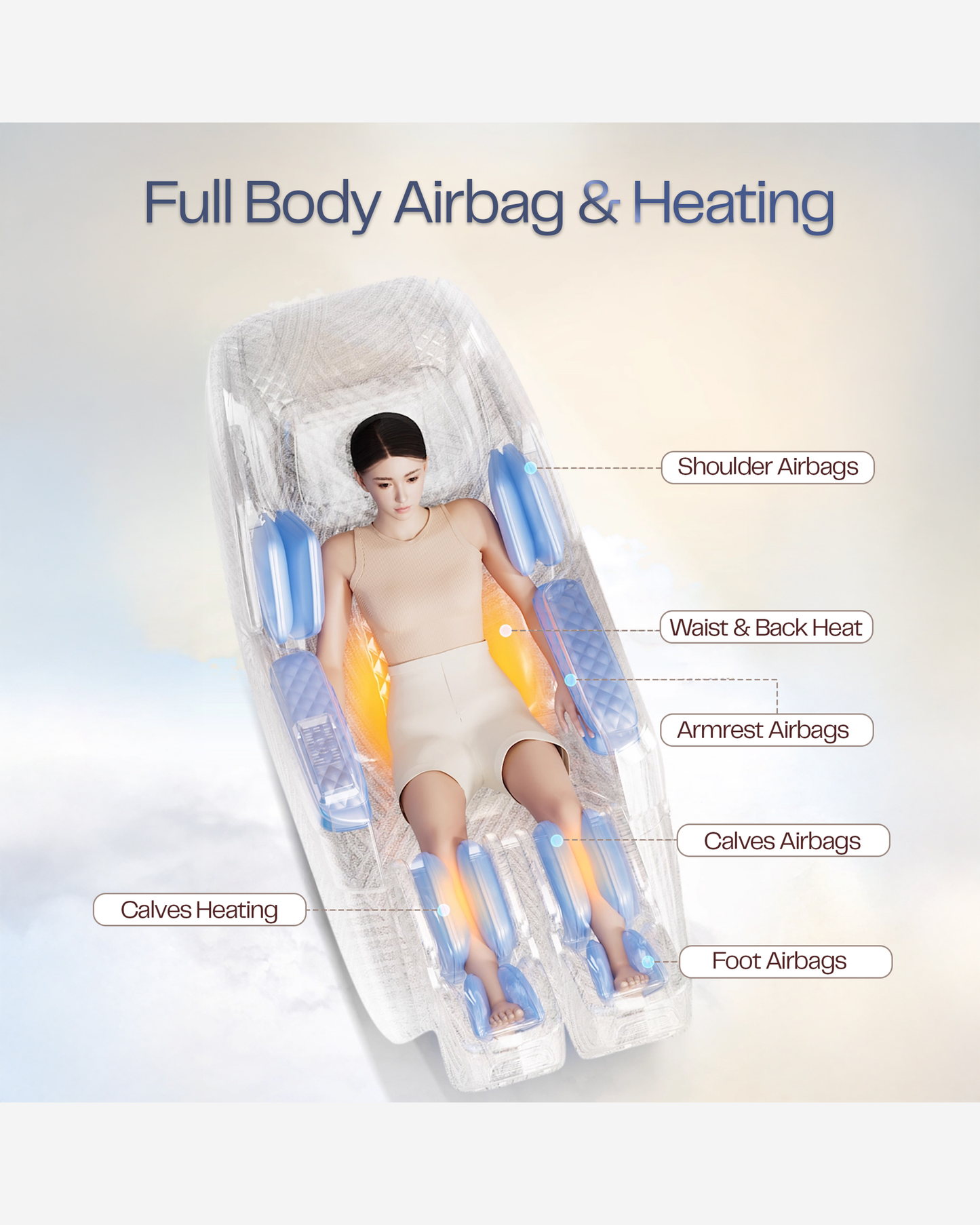 Rotai Bi-Stretch Massage Chair Blue