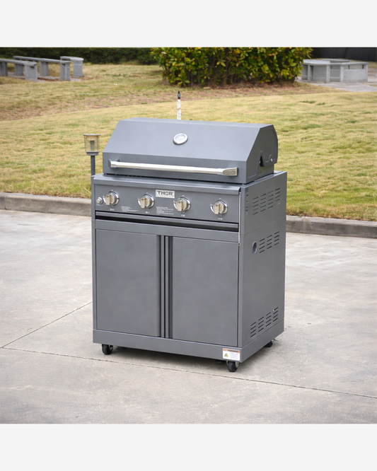Modular Outdoor Kitchen Island 4Pc Grey
