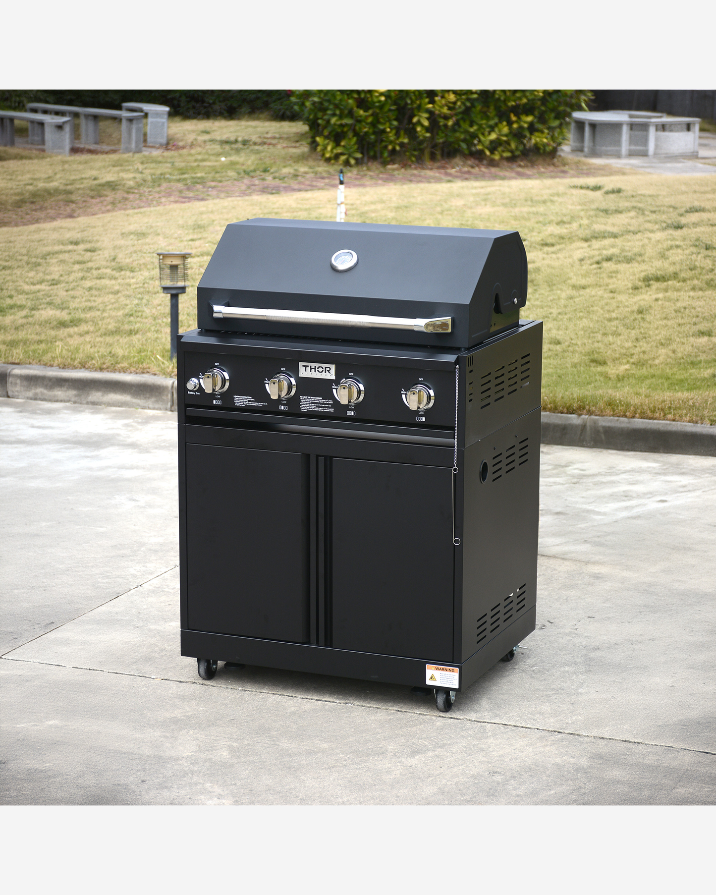 Thor Kitchen Modular Outdoor Kitchen Island 4Pc Black
